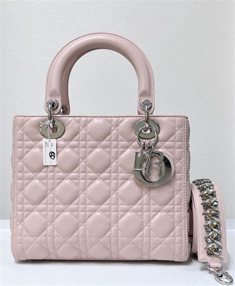 lady dior bag in rose poudre lambskin price david jones|CHRISTIAN DIOR Lambskin Cannage Medium Lady Dior Rose .